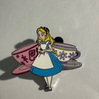 WDW Alive Mad Tea Party Attraction Alice In Wonderland Booster Disney Pin (D0)