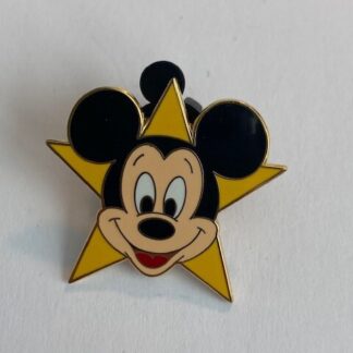 WDW Cast Lanyard Remake Pin Yellow Star Mickey Face  Disney Pin (B0)