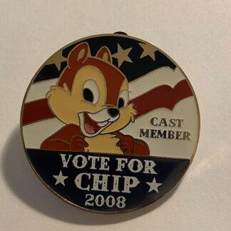 WDW - Cast Member Exclusive Vote For Chip 2018 Disney Pin LE (B6)