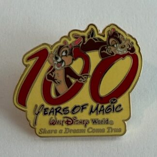 WDW Chip Dale 100 Years of Magic - Share a Dream Come True 2002 Disney Pin H6