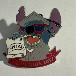 WDW Disney Stitch Graduation 2017 Stitch Cap And Gown, Diploma LE 2000 Pin (B4)