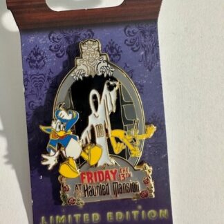 WDW Friday The 13th At Haunted Mansion Donald And Pluto LE Disney Pin (B)