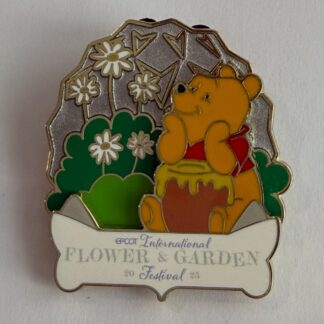 WDW Winnie the Pooh Topiary Slider EPCOT Flower and Garden 2025 Disney Pin H6