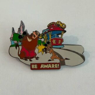 Wild about Safety - Be Aware! Timon Pumbaa 2003 Disney Pin H5