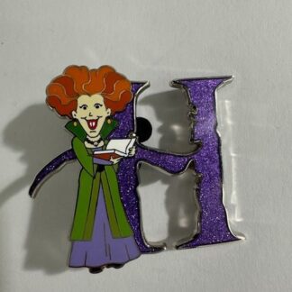 Winifred Sanderson Letter H Halloween Mystery Hocus Pocus 2025 Disney Pin F7