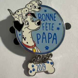 101 Dalmatians Father Day DLP Disneyland Paris Disney Pin Bonne Fete Papa (E6)