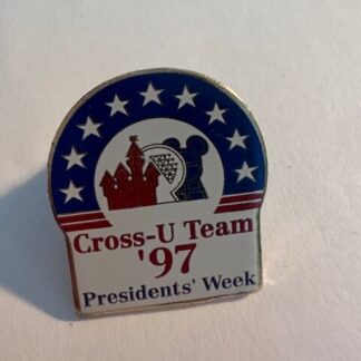 1997 Walt Disney World Three Parks Logo President's Week Cross-U Team Pin (D5)