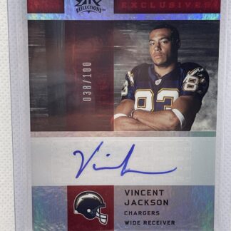 2005 Reflections Vincent Jackson Rookie Exclusives Red Auto Rc /100) Autograph