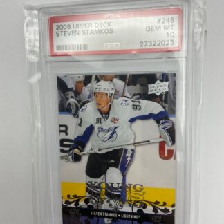 2008 UPPER DECK #245 STEVEN STAMKOS ROOKIE RC PSA 10 GEM MINT Young Guns