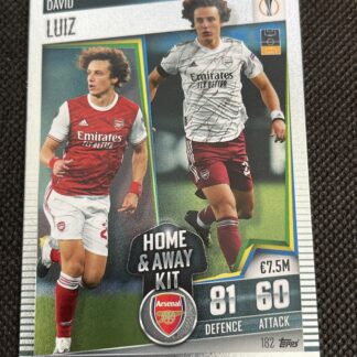 2020-21 Topps Match Attax 101 Home & Away Kit #182 David Luiz - Arsenal