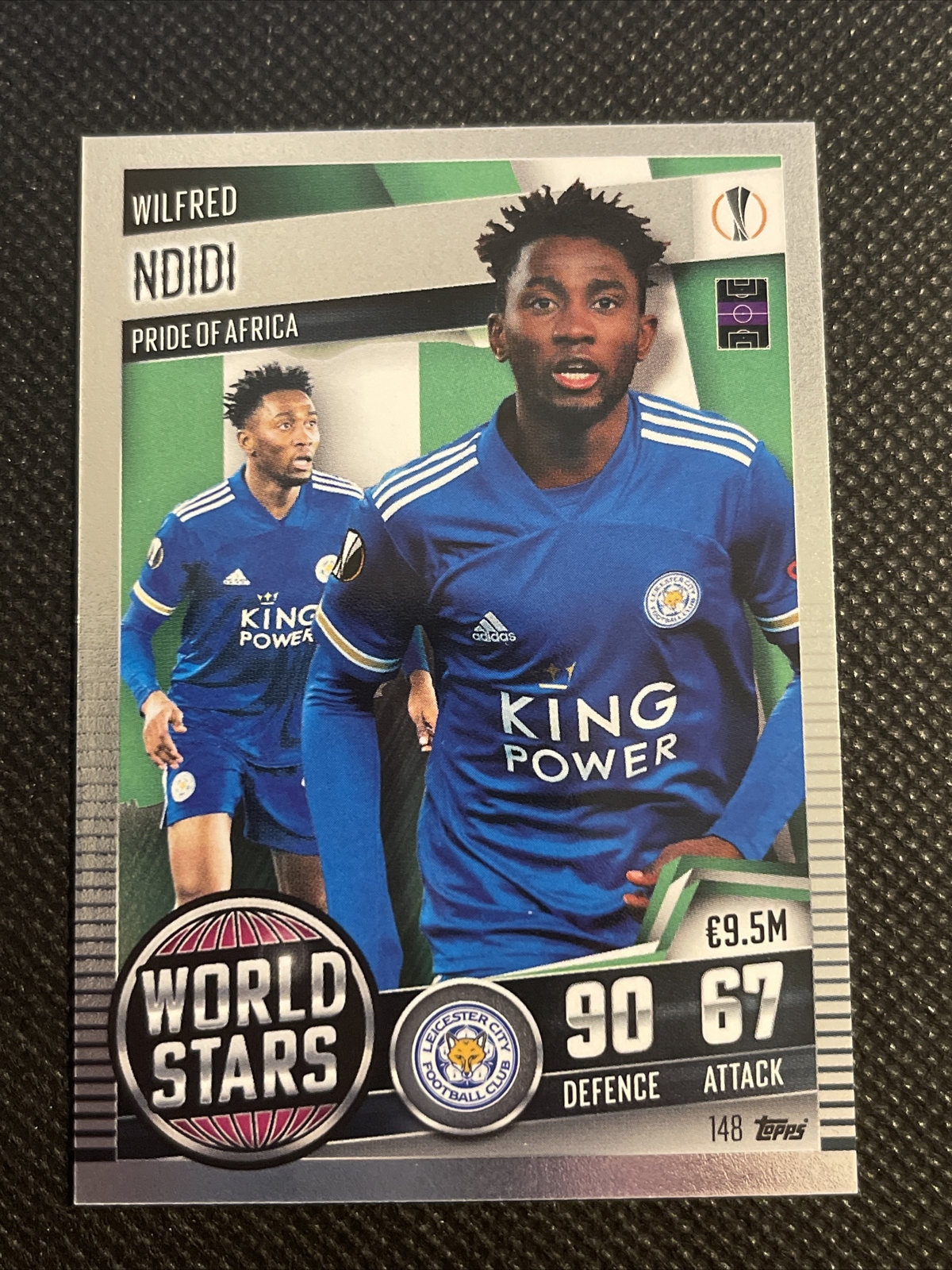 2020-21 Topps Match Attax 101 World Stars Wilfred Ndidi #148
