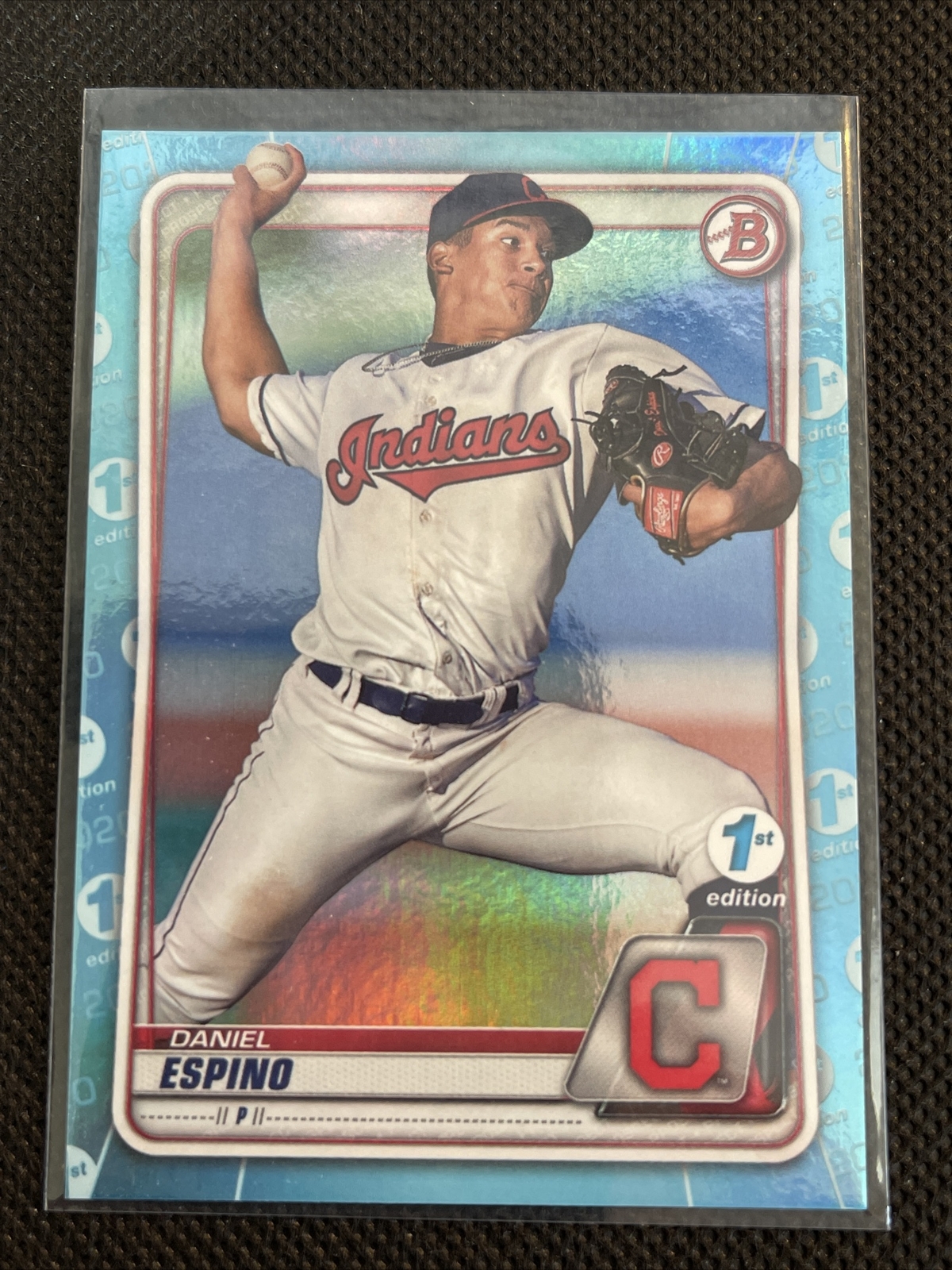 2020 Bowman Draft 1st Edition ROOKIE SKY BLUE #BD-26 DANIEL ESPINO INDIANS