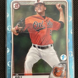 2020 Bowman Draft 1st Edition Sky Blue Foil DL Hall #BD-82