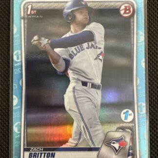 2020 Bowman Draft 1st Edition Zach Britton Sky Blue Foil Blue Jays