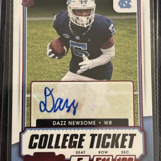 2021 Contenders Draft Picks College Ticket Auto #139 Dazz Newsome - RED FOIL RC