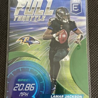 2021 Donruss Elite Lamar Jackson Full Throttle Green Ravens