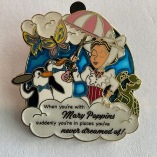 2023 Disney Stained Glass Mary Poppins Penguins Umbrella Turtle Butterfly Pin F4