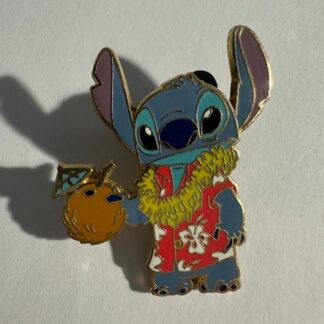 ARTIST PROOF - 2007 Stitch Red Hawaiian Shirt Coconut Drink - Lei  Disney Pin C6