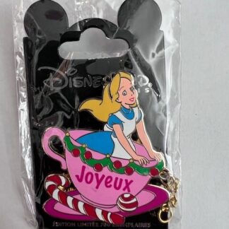 Alice In Wonderland Joyeux Noel Christmas DLP Disney Paris Disney LE 700 Pin (B)
