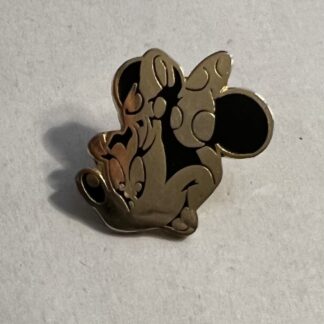 Arthus Bertrand Paris Gold & Black Minnie Head Side View Disney Pin (C1)