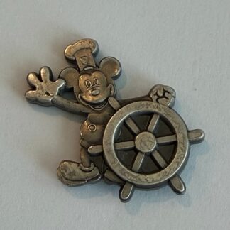 DCL - Steamboat Willie - Ship's Wheel - Pewter 2000 Disney Pin H6