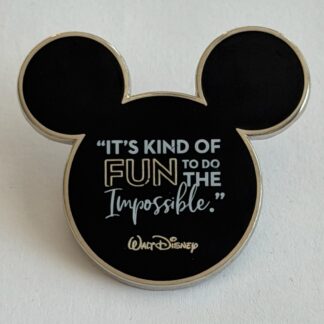 DIS - Mickey Head Icon It's Kind of Fun to do the Impossible 2019 Disney Pin A9