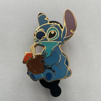 DISNEY DIRECT STITCH IN PARADISE STITCH DRINKING FROM A COCONUT PIN LE 1000 F3