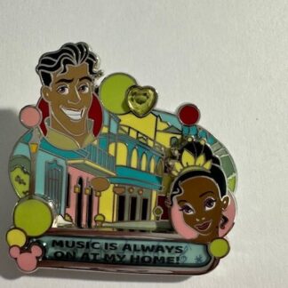 DL Tiana and Naveen Adventure Disneyland Is Home Pin LE (E1)