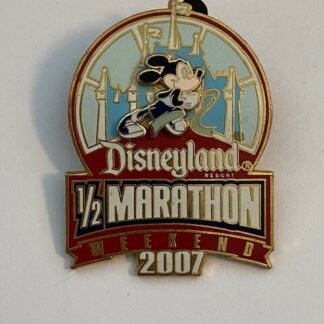 DLR 2007 Half Marathon Weekend Logo Mickey Mouse Disney Pin (B4)