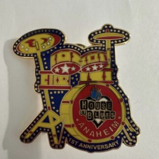 DLR House Of Blues 1st Anniversary Drum Set Disney Pin (F0)