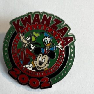 DLR Kwanzaa 2002 FAB 3 Mickey Donald Goofy Celebrate Family Disney Pin (C1)