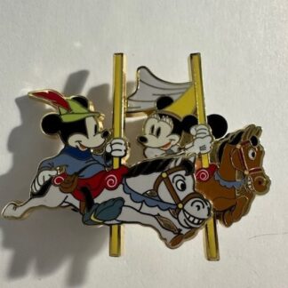 DLR Mickey Minnie Carousel Horses Medieval Magic Disney Pin C2