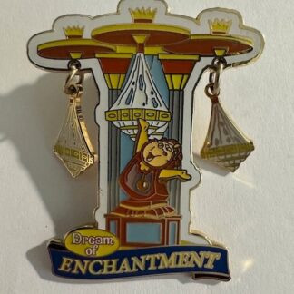 DLR Parade of Dreams Enchantment Cogsworth Dangle 2005 Disney Pin D7