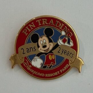 DLRP - Mickey Pin Trading Pin logo 2 ans - 2 years 2003 LE 600 Disney Pin H9