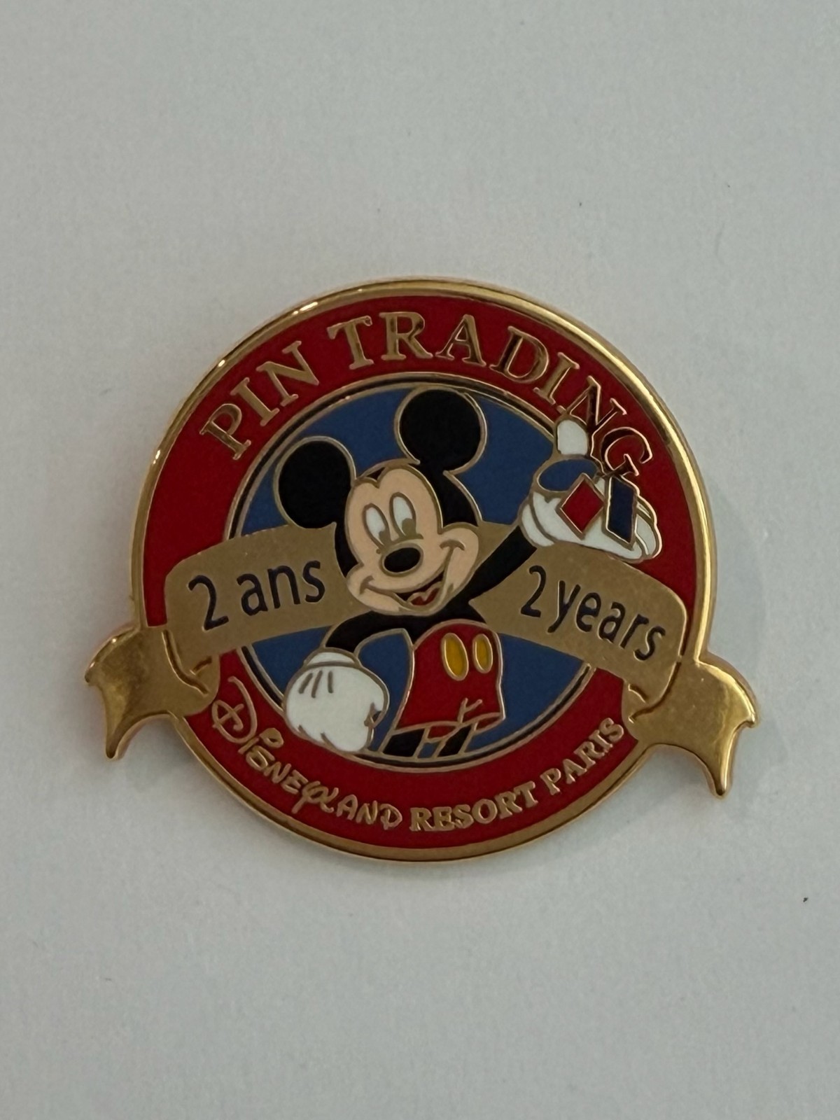 DLRP - Mickey Pin Trading Pin logo 2 ans - 2 years 2003 LE 600 Disney Pin H9