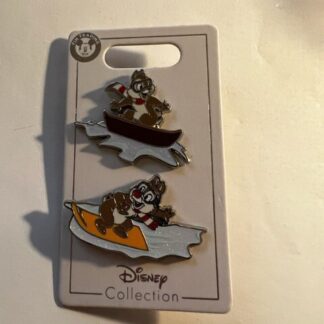 DS Chip & Dale Holiday Set Snow Scarf Disney Pin (B)