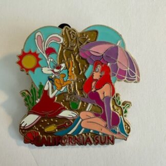 DSF LE 300 Sand Castle Jessica Roger Rabbit Beach Umbrella Disney Pin (C4)