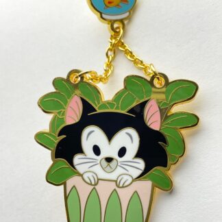 Disney BoxLunch Pinocchio Figaro & Cleo Cat Hanging Plant Dangle Pin G3