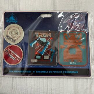 Disney D23 Expo Tron Pin And Patch Box Set 40th Anniversary