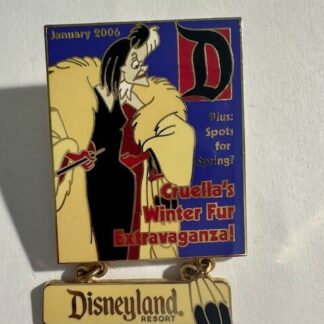 Disney DLR D Magazine Collection January 2006 Cruella De Vil LE 1000 Pin (C0)