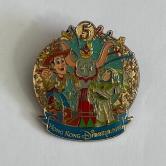 Disney HKDL - 5 Years Anniversary - Toy Story Buzz Woody & Dumbo Pin D5