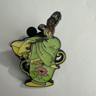Disney Loungefly Pin Princess and the Frog Tiana on Tea Cup Glitter (E0)