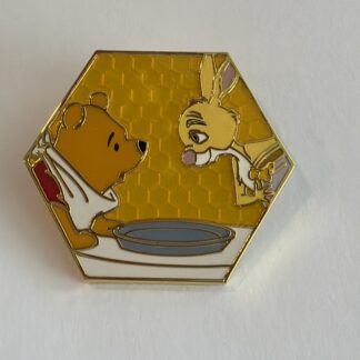 Disney Parks Winnie the Pooh & Rabbit Mystery Puzzle 60th Honeycomb Pin D9