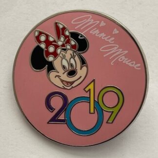 Disney Pin 2019 Characters Round Pink Starter Minnie Mouse Pin (B9)