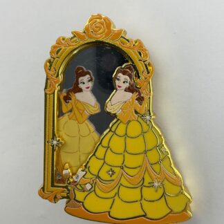 Disney Princess Mirror Portrait Pin Belle Beauty & The Beast Monogram H1