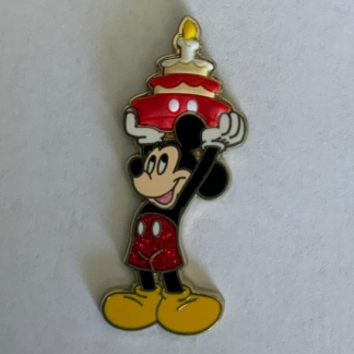 Disney Store Flair Mickey Birthday Cake Rubber Free-D Cake Pin F0