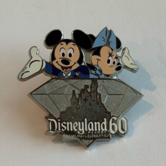 Disneyland 60 - Diamond Celebration Mickey Minnie Disney Pin H5