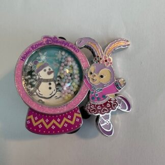 HKDL Duffy And Friends Winter Snow Globe Srellalou Disney Pin (D6)
