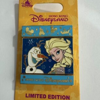 HKDL Frozen Anna Olaf Elsa Flipping  Slide LE 500 Disney Pin (B)