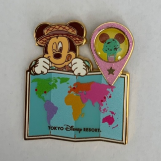 Hong Kong Disney Pin Carnival Mickey Mouse Tokyo Map LE 600 Pin 2024 HKDL F0